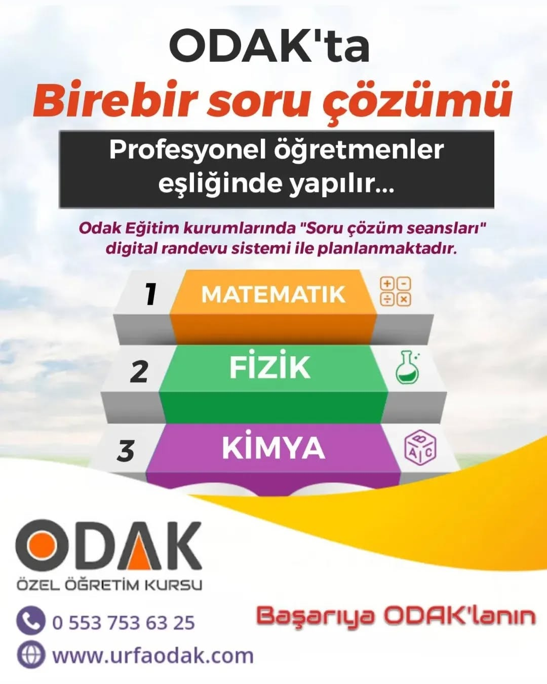 ODAK'ta birebir soru çözümü
